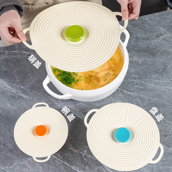 Silicone Food Covers: Microwave Safe + Splash-Proof + Dust & Fly Proof + Airtight